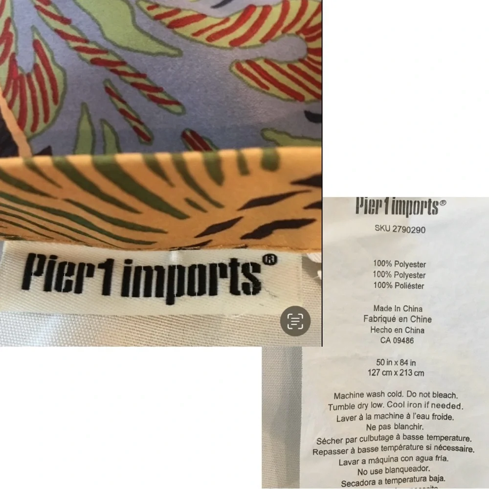 PIER 1 IMPORTS SALE RARE HTF LIKE NEW Paisley Lined Curtains Drapes 50X84 pair
